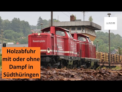 Holzabfuhr mit oder ohne Dampf in Südthüringen - Teil II - Schleusingen  |  Alex E