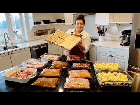 Filling My Freezer with 22 Scratch Made Freezer Meals | EASY and Delicious Lunches and Dinners