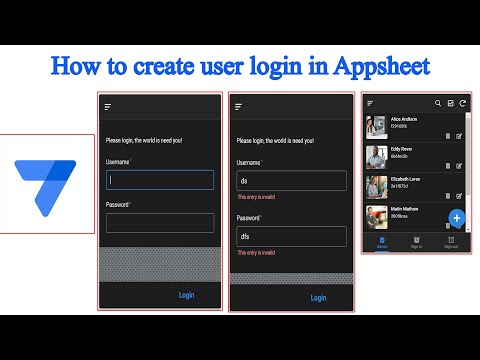 How to Create a Simple User Login Page in Appsheet