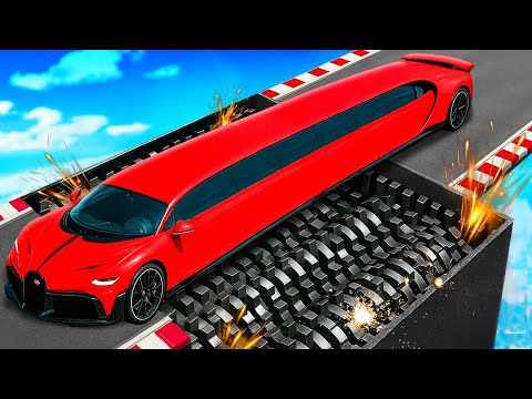 Testing SUPERCARS vs GIANT CRUSHER in GTA 5!