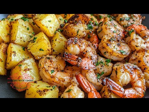 The BEST Garlic Butter Shrimp And Potatoes Recipe You'll Ever Make!