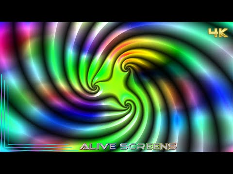 Twirl Rainbow VJ Loop Background 4K UHD Party Visual