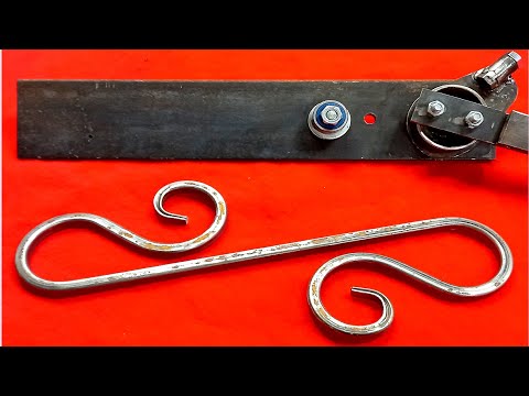 HOW TO BEND ANY RADIUS? On one HOMEMADE! Cold forging! Ring from a strip. Machine.