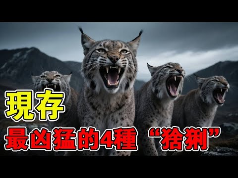 現存最兇猛的4種“猞猁”，一種被低估的致命野獸！ #動物世界 #動物的迷惑行為 #動物 #山貓 #動物世界解說