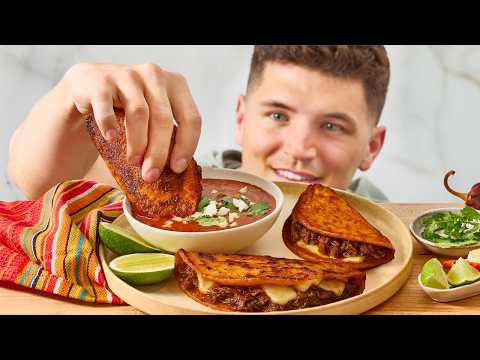 Juiciest Homemade Quesa Birria Tacos