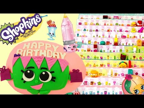 Huge SHOPKINS Birthday Betty Season 3 Play Doh Surprise Egg! 5 packs!
