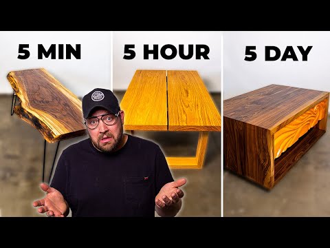 3 Tables, 3 Challenges: 5 Minute, 5 Hour, 5 Day Builds