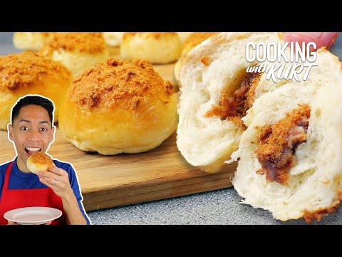 Pork Floss Milk Buns (Tangzhong Method): Japanese Milk Bread with Rousong | Cooking with Kurt