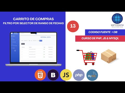 91.13.Inventory System + Shopping Cart | Filter by Date Range - PHP, JS, MySQL