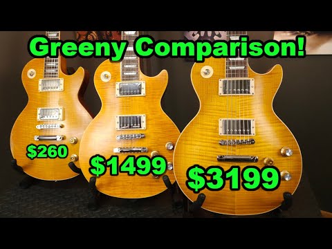 Gibson Epiphone & Chibson Greeny Les Paul Comparison