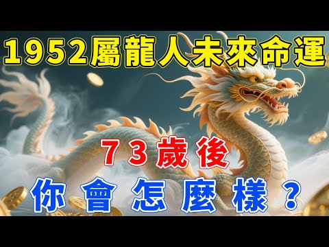 1952年屬龍人的未來命運，73歲後，你會怎麼樣？【福慧生肖】#生肖 #運勢 #風水 #財運 #命理