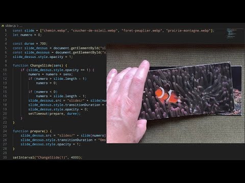 Slider simple codé en JavaScript avec effet de transition fondu