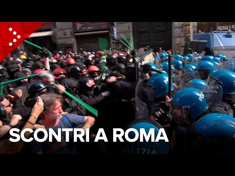 Manifestazione contro il decreto sicurezza, scontri a Roma