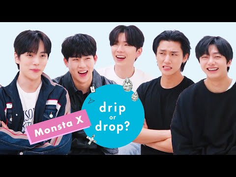 Kpop Group Monsta X Reacts to Their Iconic Fashion Choices | Drip or Drop? | Cosmopolitan