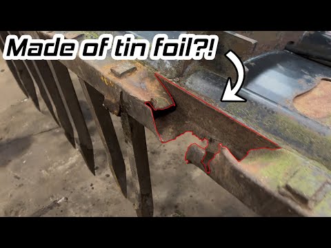 Rebuilding badly damaged Strimech muck grab.