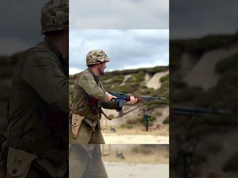 Marine Uses BAR in Pacific Theater