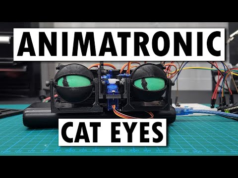 3D Printed Animatronic Eyes for My A.I. Generated Cat Art