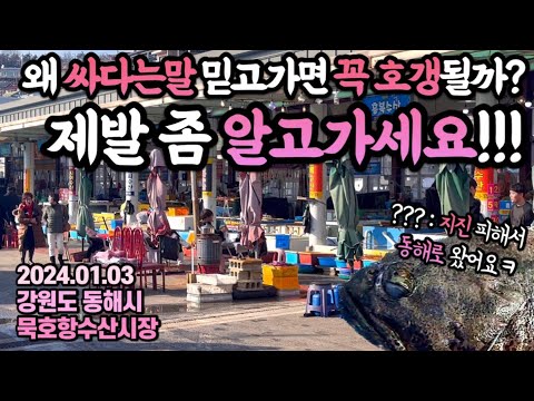 그냥 가서 욕하지 말고 제발 좀 알고 가세요.다 알려드려요😐겨울 동해안 대표관광지 묵호항(feat.일본지진 피해 나타난 심해괴어 맛보기)