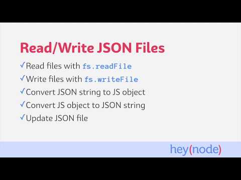 Read/Write JSON Files with Node.js