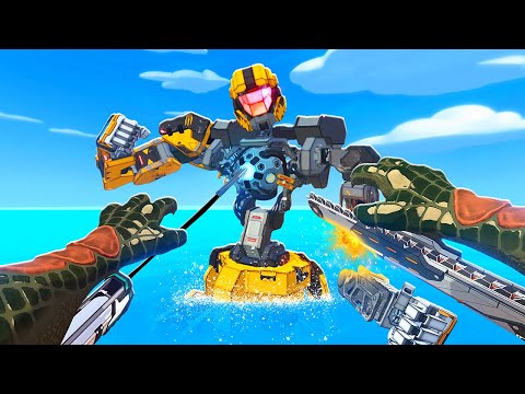 Kaiju Uses CHAINSWORD to Shred Mechs - Monster Titan's Playground VR (Update)