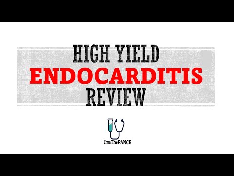 Endocarditis review for the PANCE, PANRE, Eor's and other Physician Assistant exams.