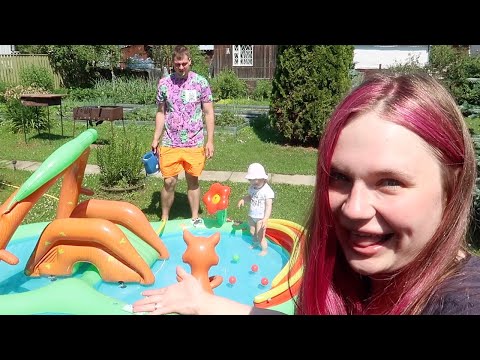 влог: УСТРОИЛИ АКВАПАРК ДЛЯ МАШИ НА ДАЧЕ