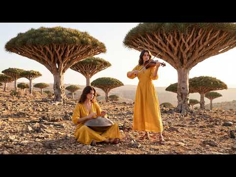 π Ancient Mystical Music | Handpan & Violin under the Dragon's Blood Trees (1-Hour Surreal Journey)