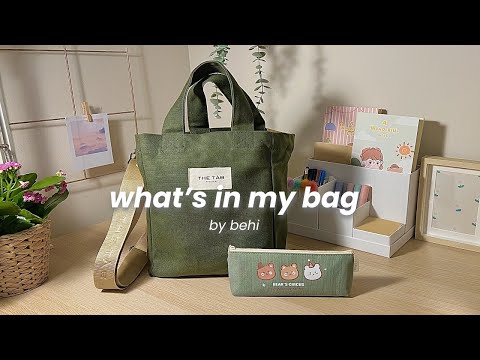 What's in my bag?👜💕| Daily essentials 2022 | Korean & aesthetic haul!✨🌿