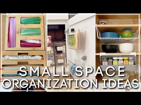 SMALL SPACE ORGANIZATION ON A BUDGET 2023 / RENTER FRIENDLY KITCHEN ORGANIZATION HACKS & IDEAS