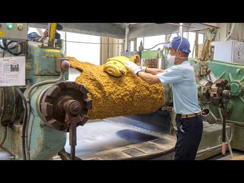 Mass Rubber Band Production Factory! A Japanese Factory That Has Lasted 100 Years