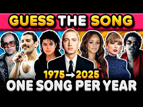 From 1975 to 2025 ✨ GUESS THE SONG ✨ One Song per Year | Music Quiz