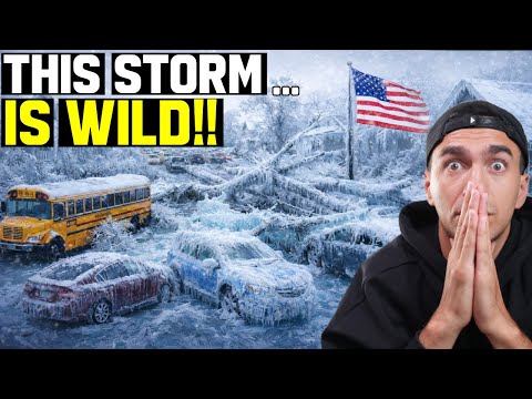 New Zealander Reacts to Extreme ICE STORM Right Now in America!