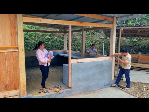 DAU & PHIN installed a wooden kitchen frame. TU harvests cucumbers and sells them.