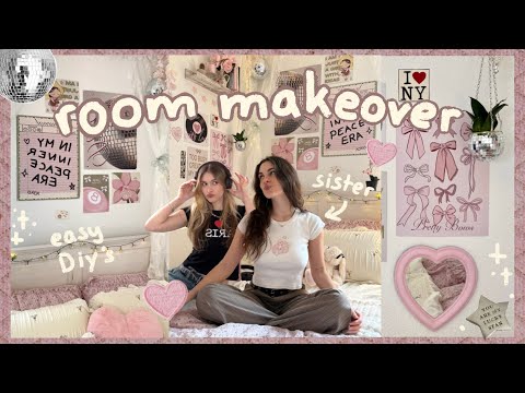 aesthetic room makeover *for my sister* 🪩 🩰✧・゚: