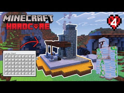 Building An UNLIMITED IRON FARM In Minecraft Hardcore!