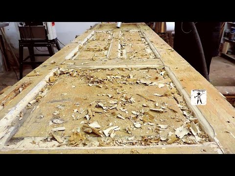 restoration of an ancient secular door ( vevor sandblaster )