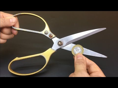 Scissors SHARP as a RAZOR with Just One Coin. No Tools, No Hassle!