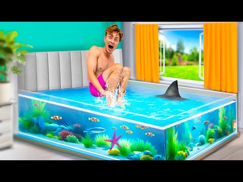 I Turned my Bed into a Fish Tank!!
