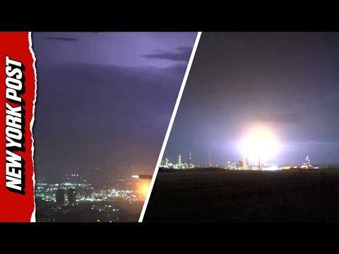 Air Raid Sirens Wail as Lightning Strikes Near Haifa Oil Refinery