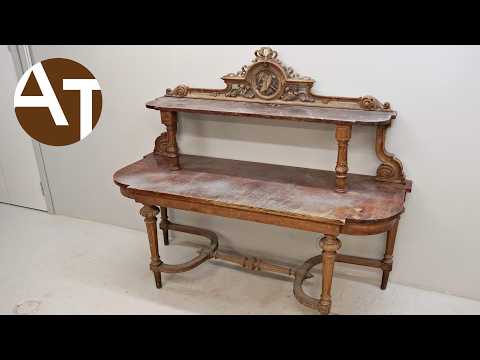 This 19'th century console table restoration is harder than you think