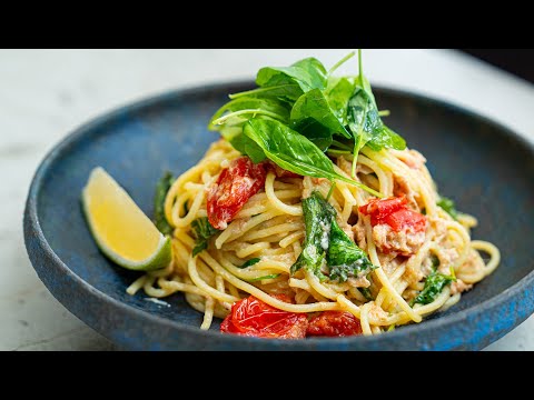 一顆鮪魚罐頭 義大利麵｜檸檬、優格、生菜芝麻葉｜零費力真舒爽 好棒棒！