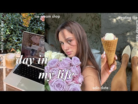 day in my life🍨solo date, calm morning, ice cream shop