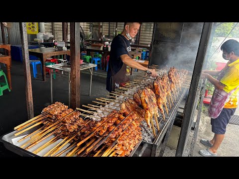 Only 50 Chickens Limited Daily! Amazing Charcoal Grilled Chicken - Thai Street Food