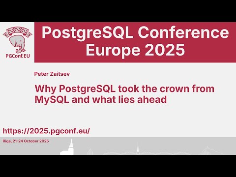[Sponsor Keynote] Peter Zaitsev: Why PostgreSQL took the crown from MySQL and what lies ahead