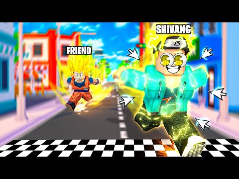 DEFEATING NOOBS FRIENDS 😂 IN RACE A FRIEND ROBLOX