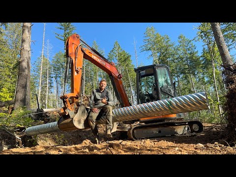 Clearing Land And Installing a Culvert, Salmon Fishing With Buds