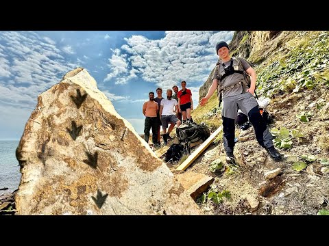 Incredible Dinosaur Footprints Found on Remote Beach!