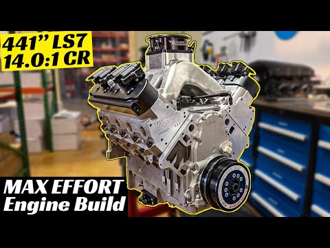441 Cubic Inch, 14.0:1 Compression, MAX EFFORT LS7 Race Engine Build!! - V2 of my personal LS engine