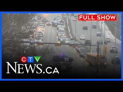 Serious crash sends car falling onto road below | CTV News Calgary at 5 for April 6, 2026