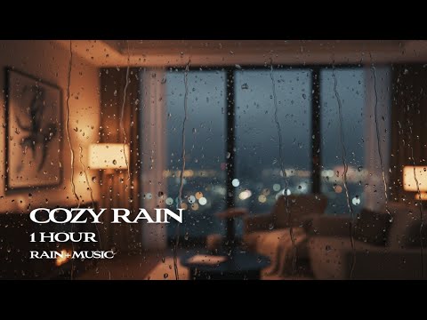 Cozy Rainy Night | 1 Hour Rain + Calm Music | Focus, Sleep & Relax